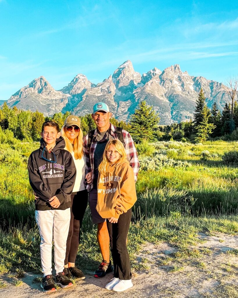 family photo of Angie Starr on a trip to mountains